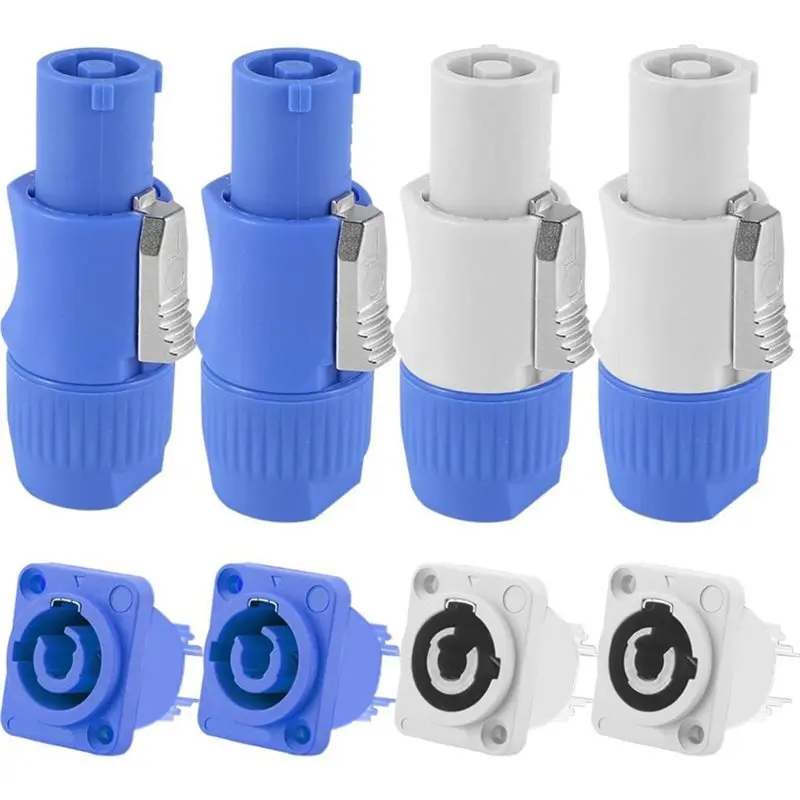 For Neutrik Power Cable 3 Pin Male Panel Mount Female For Powercon Connector, AC 250V 20A Plug Jack Adapter
