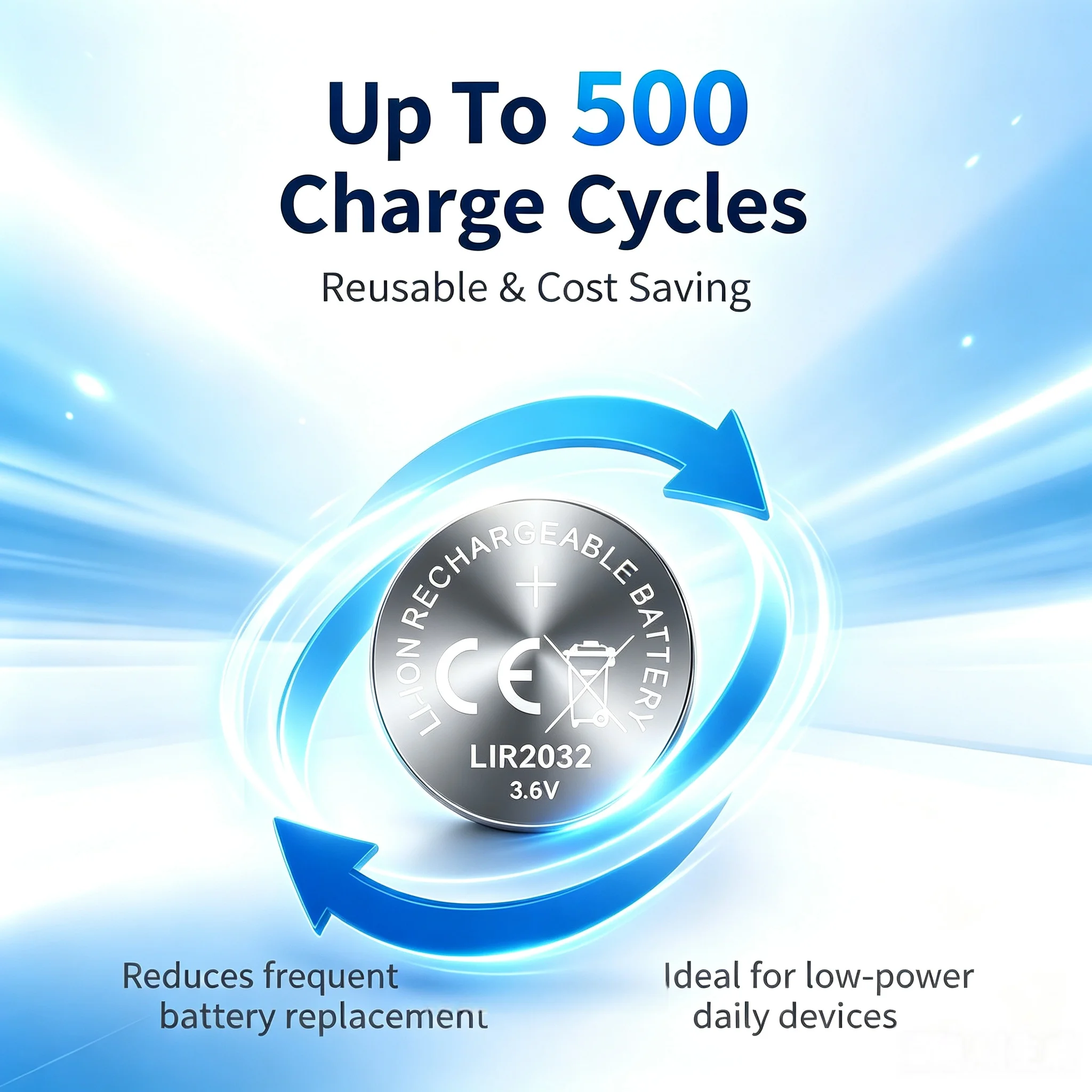 Akumulator litowy LIR2032 LIR2025 LIR2016, zamiennik baterii guzikowych CR2032 CR2025 CR2016 do zegarków. — zdjęcie produktu 4