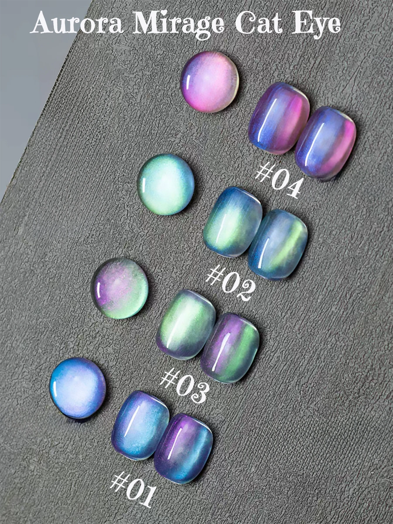 1pcs PSK Green Aurora Fantasy Cat Eye Gel Nail Polish Dreamy Fantasy Star Sky Crystal Glass Beads Cat Eye Nail Art Nail Supplies