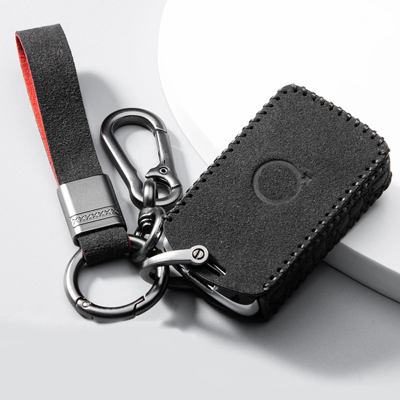 High Quality Suede Leather Car Key Case Cover For Volvo V90 V70 V50 V60 V40 XC60 XC70 XC90 XC40 C30 C70 S40 S60 S70 S80 S90 Car