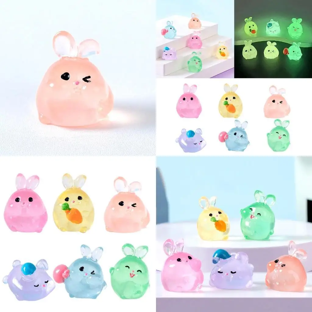 

E8BD Rabbit Resin Ornaments Great for Garden, Dollhouse, and DIY Projects