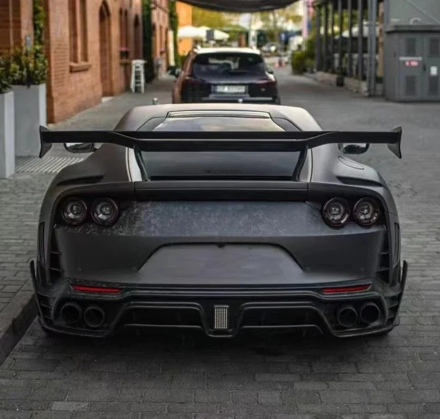 Car Modified Parts MSY Style Dry Carbon Fiber Rear Tail Air Spoiler Trunk Wing for 812