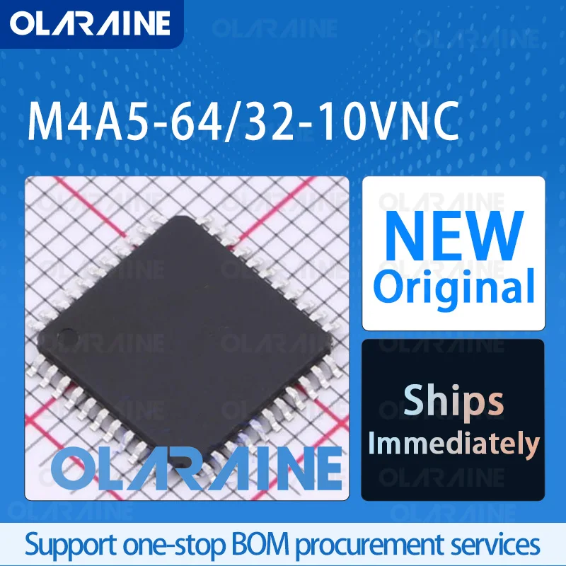 

1/5/10Pcs M4A5-64/32-10VNC TQFP-44 original 100% New ic chip CPLD - Complex Programmable Logic Device Voltage 5 V 32 I/O