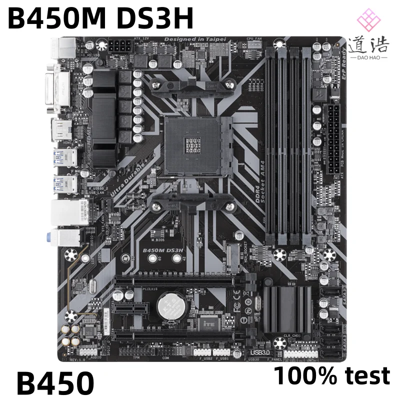 

For B450M DS3H Motherboard 64GB HDMI M.2 Socket AM4 DDR4 Micro ATX B450 Mainboad 100% Tested Fully Work