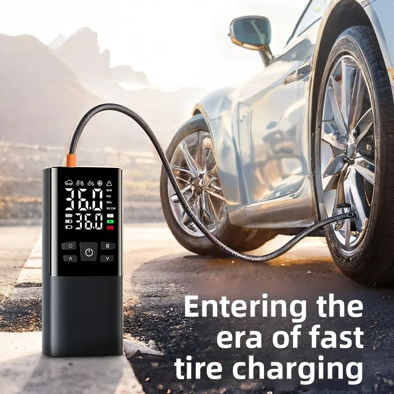 

Wireless Charging Car Air Pump Car Digital Display Air Pump Car Portable Mini Tire Air Pump