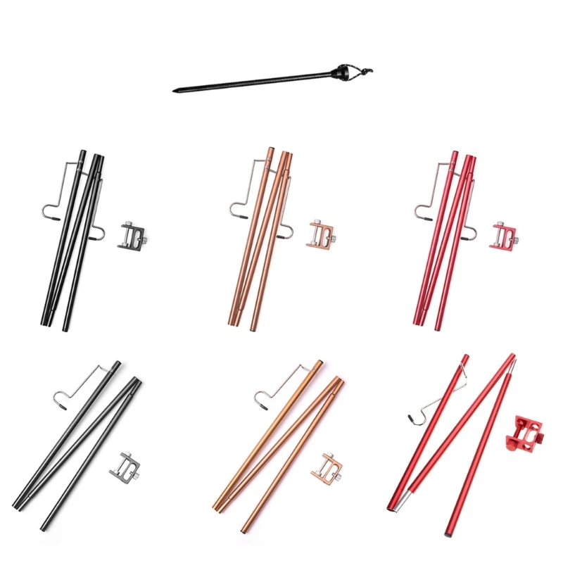 

Outdoor Hiking Aluminum Alloy Foldable Lamp Post Pole Portable Light FixingStand