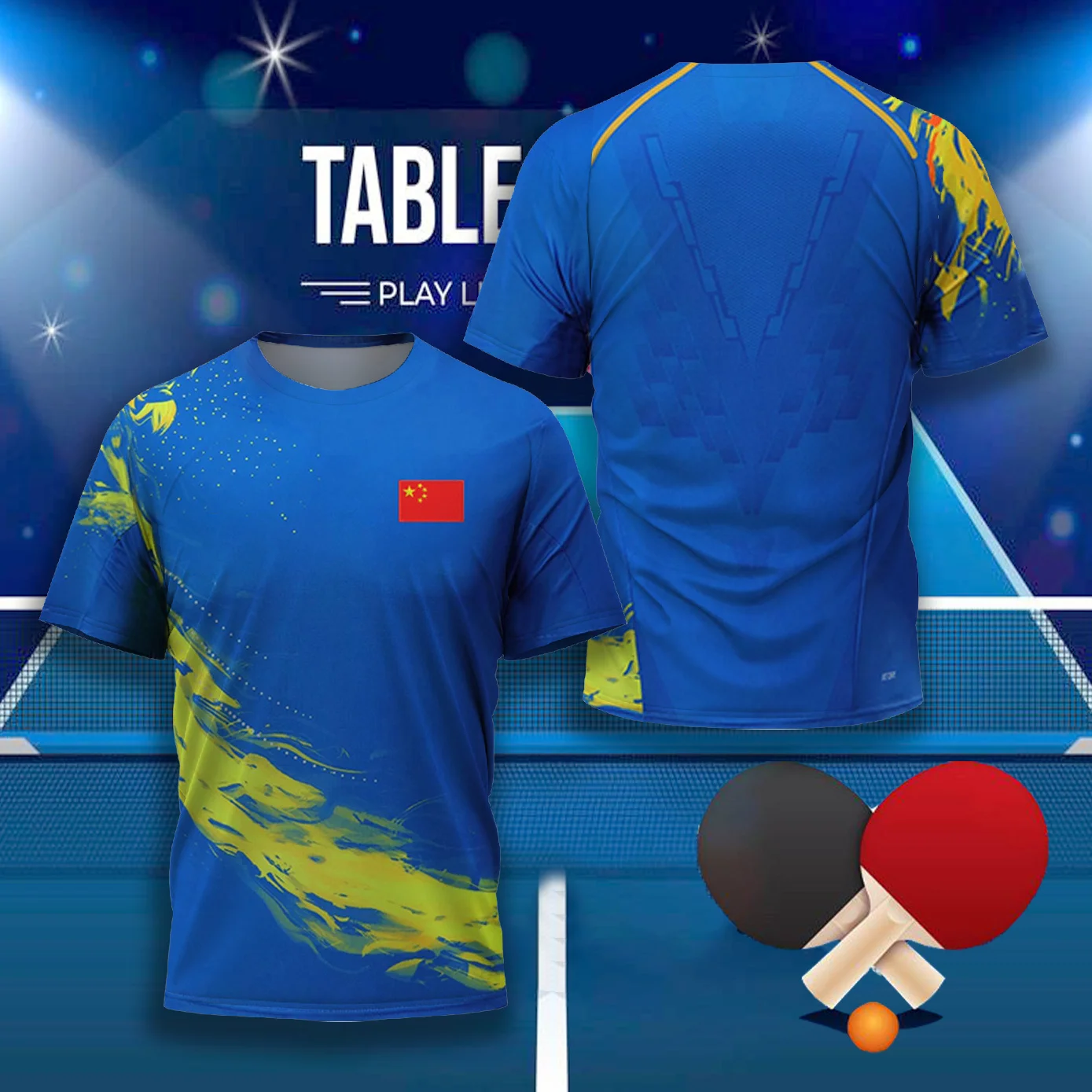 CHINA Dragon Table Tennis Graphic T Shirt dla mężczyzn Odzież Moda Badminton Koszulka sportowa Ping Pong Jersey Gym Fitness Shirts