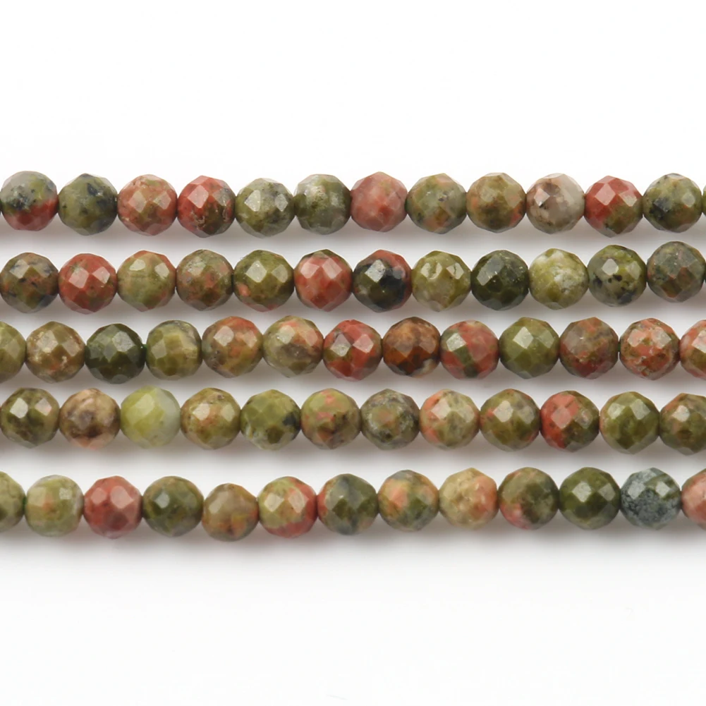 Natuursteen Facet Kleine 2 3 4 mm Taille Kralen Groen Zaad Crustal Quartz Jades Spacer Kralen voor Sieraden Maken DIY Armband