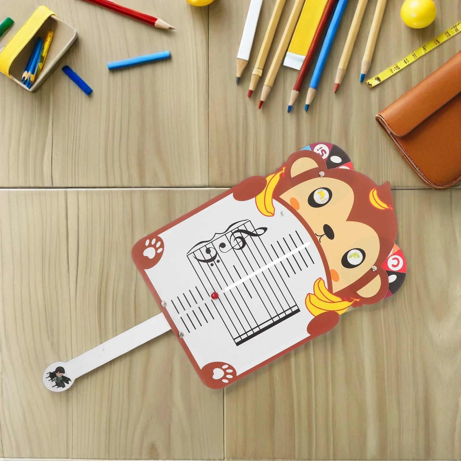 

Cute Monkey Staff Flash Cards Portable Piano Note Beginners Educational Theory Tools For Home Classroom Use