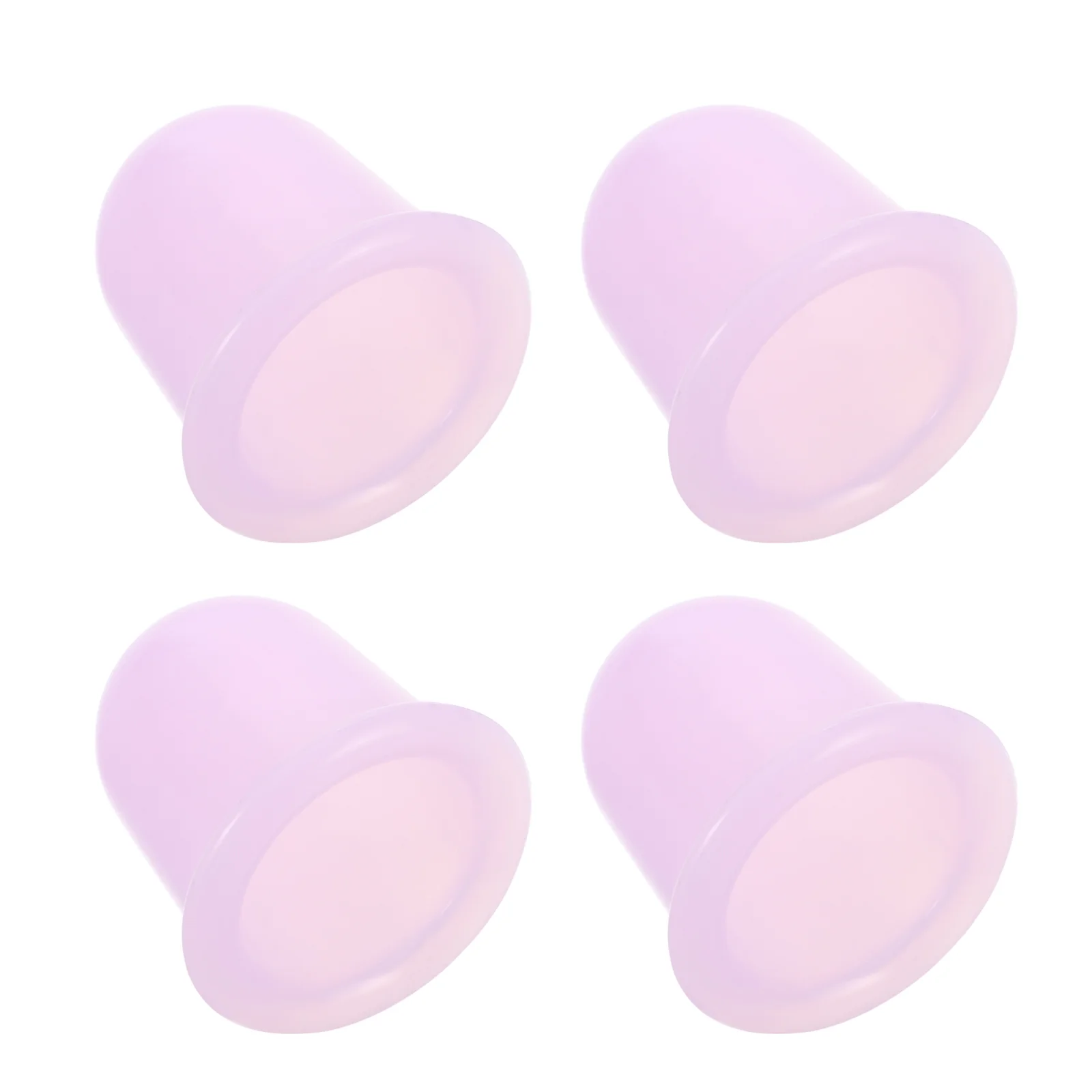 

4 Pcs Small Dispenser Silicone Cupping Device Liquid Manual Hand Pump Lavender Silica Gel