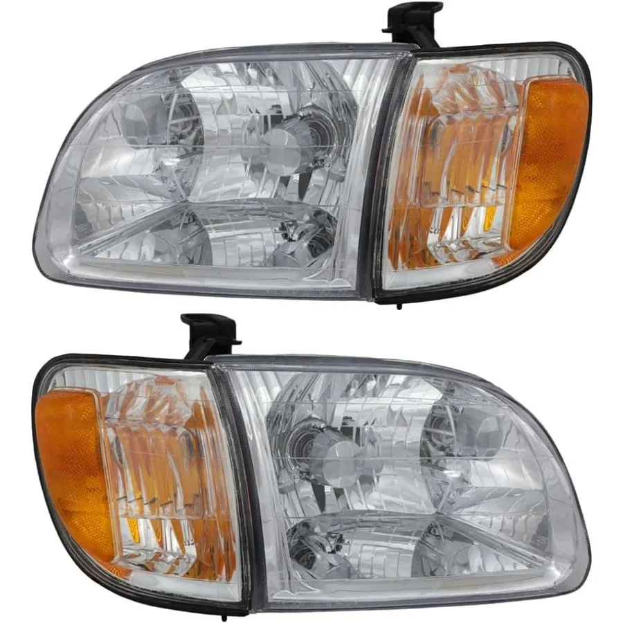 

Universal Fit 2000-2004 Tundra Regular and Access Cab Headlights with Parking Lights Lamps for Driver and Passenger Side - Hig