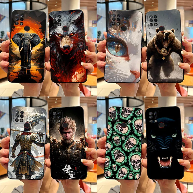 

For Tecno Pova Case LD7 LD7j Hot Black Myth Wukong Cover Phone Case For Tecno Pova 2 LE7 Soft Silicone Fundas Back Cover Bumper