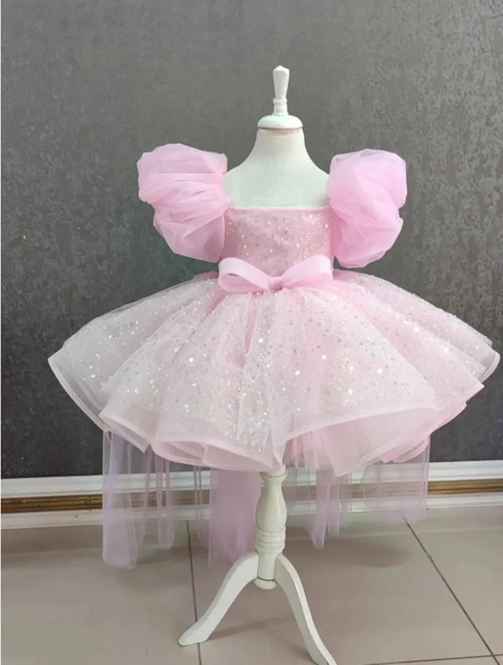 

Flower Girl Dresses for Wedding 2025 Kids Birthday Party Gown Toddlers Beaded Lace Princess Dress