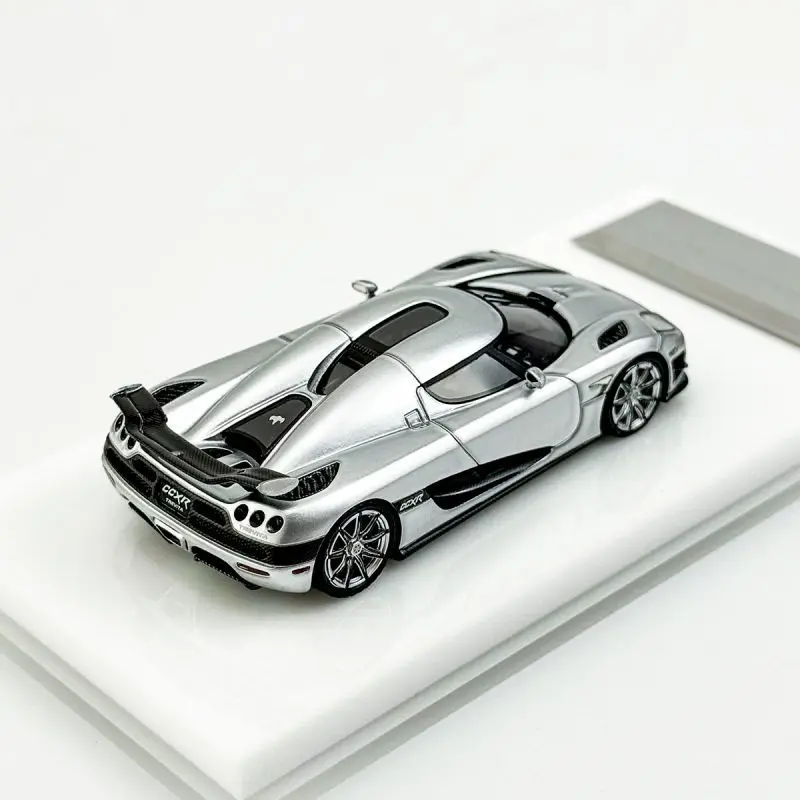 1:64 Koenigsegg CCXR Trevita Silver Full Carbon Resin Car Model