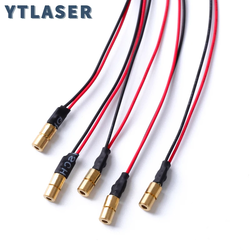 Mini Size 650nm 4×13.7mm 3V Brass Dot Red Light LD Module Laser Module Industrial Grade APC Driver Class I For Engraving DIY