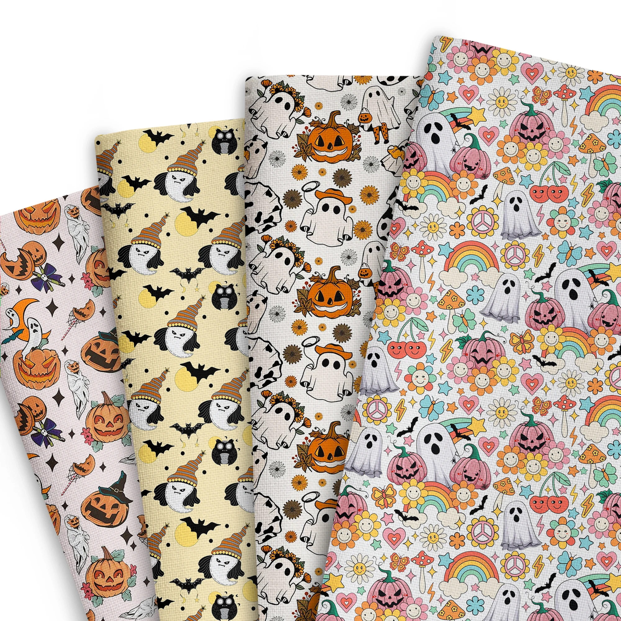 

50*145cm Patchwork Halloween Ghost Cotton Fabric For Tissue Sewing Quilting Fabrics Needlework Material DIY Handmade