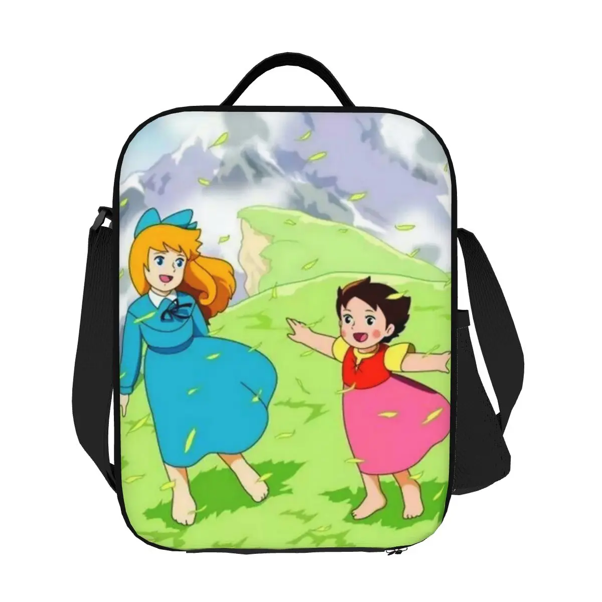 

Изготовленные на заказ портативные ланч-боксы Heidi и Clara для женщин, водонепроницаемые Alps Mountain Girl Cooler, термоизолированная сумка для обеда