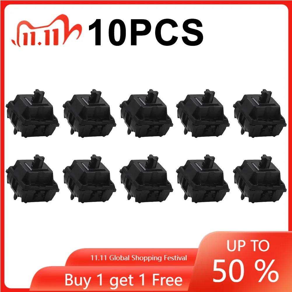 10 Pack For Gateron Oil King V2 Pre Lubed 5 Pin Linear Mechanical Keyboard Switches for Enhanced Typing Experience