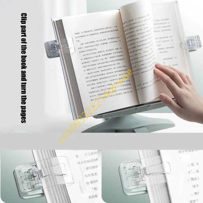 Hands Book Stands for Reading, Angles Hight Ajuste Book Setor com clipe papel para livros receitas didáticos Tablet
