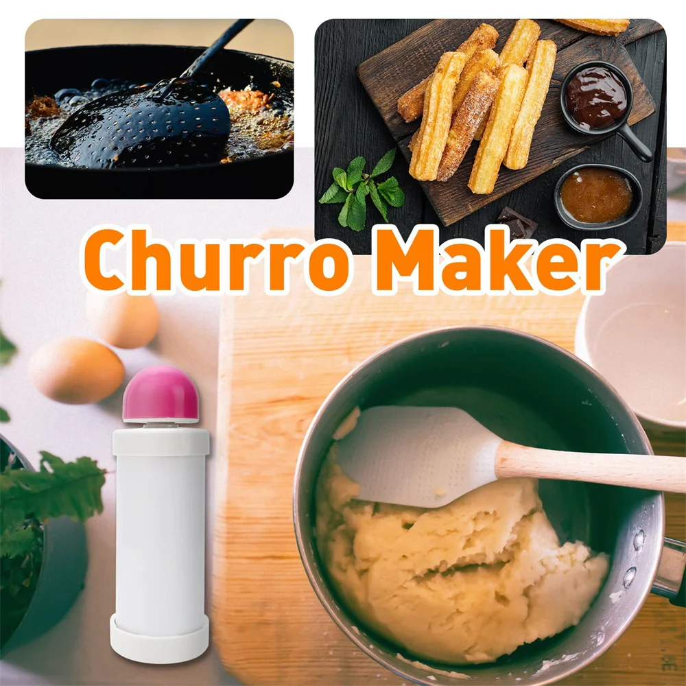 1pc DIY Manual Cookie Press Maker Machine Gun Decorating Squeezing Machine for Making Churros Device Fritters Baking Tool