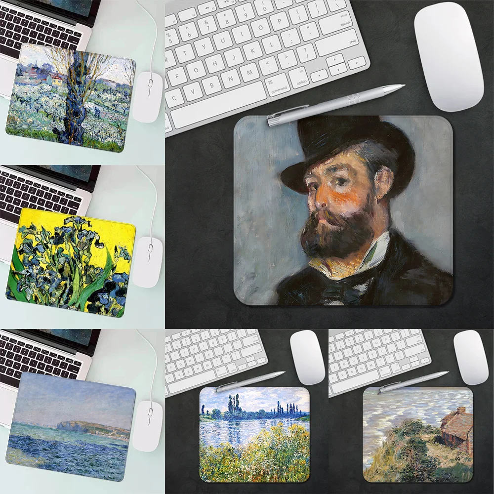 

Claude Monet Van Gogh Gaming Mouse Pad XS Small Mousepad For PC Gamer Desktop Decoration Office Mouse Mat Deskmat Rug