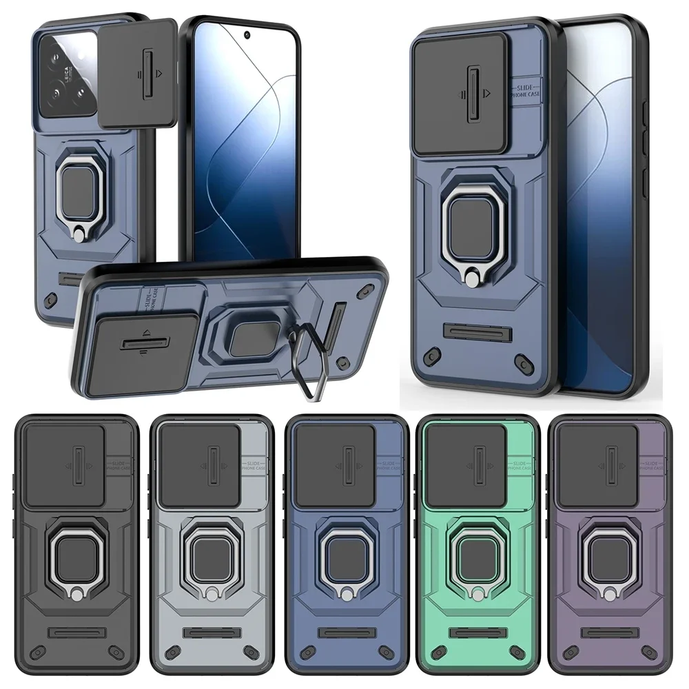 Shockproof Armor Phone Case For Xiaomi 14 13T Poco C65 F5 X5 Redmi 13C Note 13 12 Pro Plus 12S K60 Ultra Protection Phone Cover