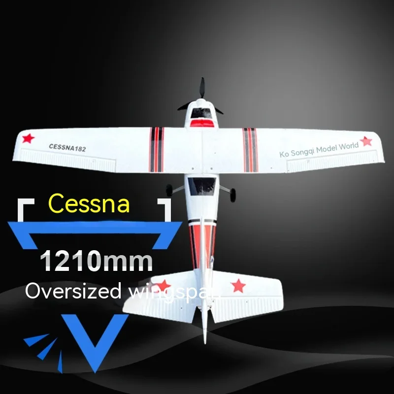 Controle Remoto Elétrico Asa Fixa, Queda e Bater Resistente, Máquina de Treinamento de Entrada, Tamanho Grande, Cessna 182Plus, 1.2m, Epo 2.4g