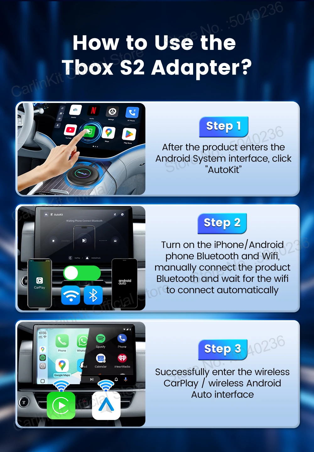CarlinKit Android 16 Ultra 2 CarPlay Ai Box CQ4390 8G+128GB Bildschirmspiegelung Kabelloses Android Auto Split-Screen FOTA Für Netflix – Detail 14