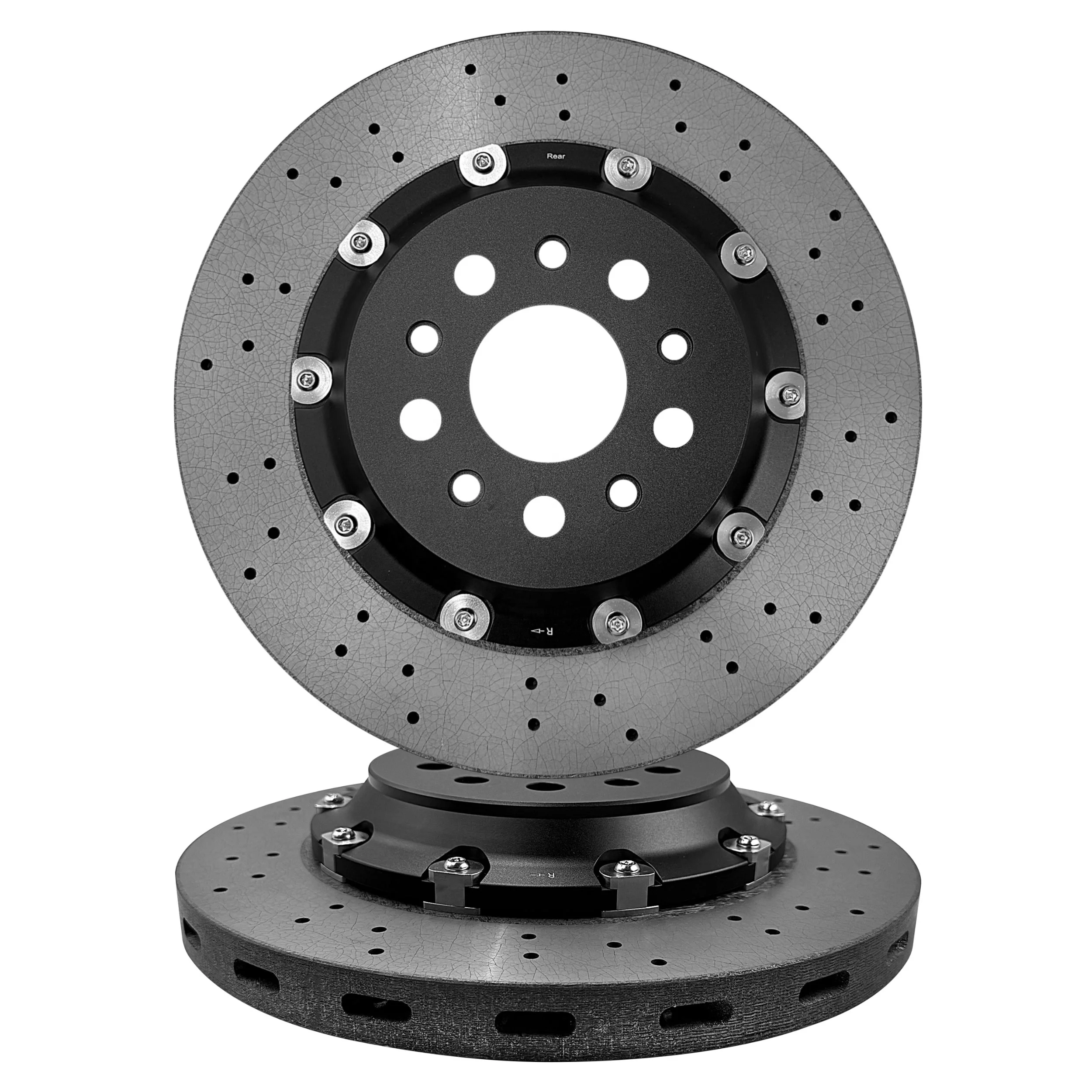 670031597 Rear 350MM 28MM CCB Brake Rotors Carbon Ceramic Disc For Maserati
