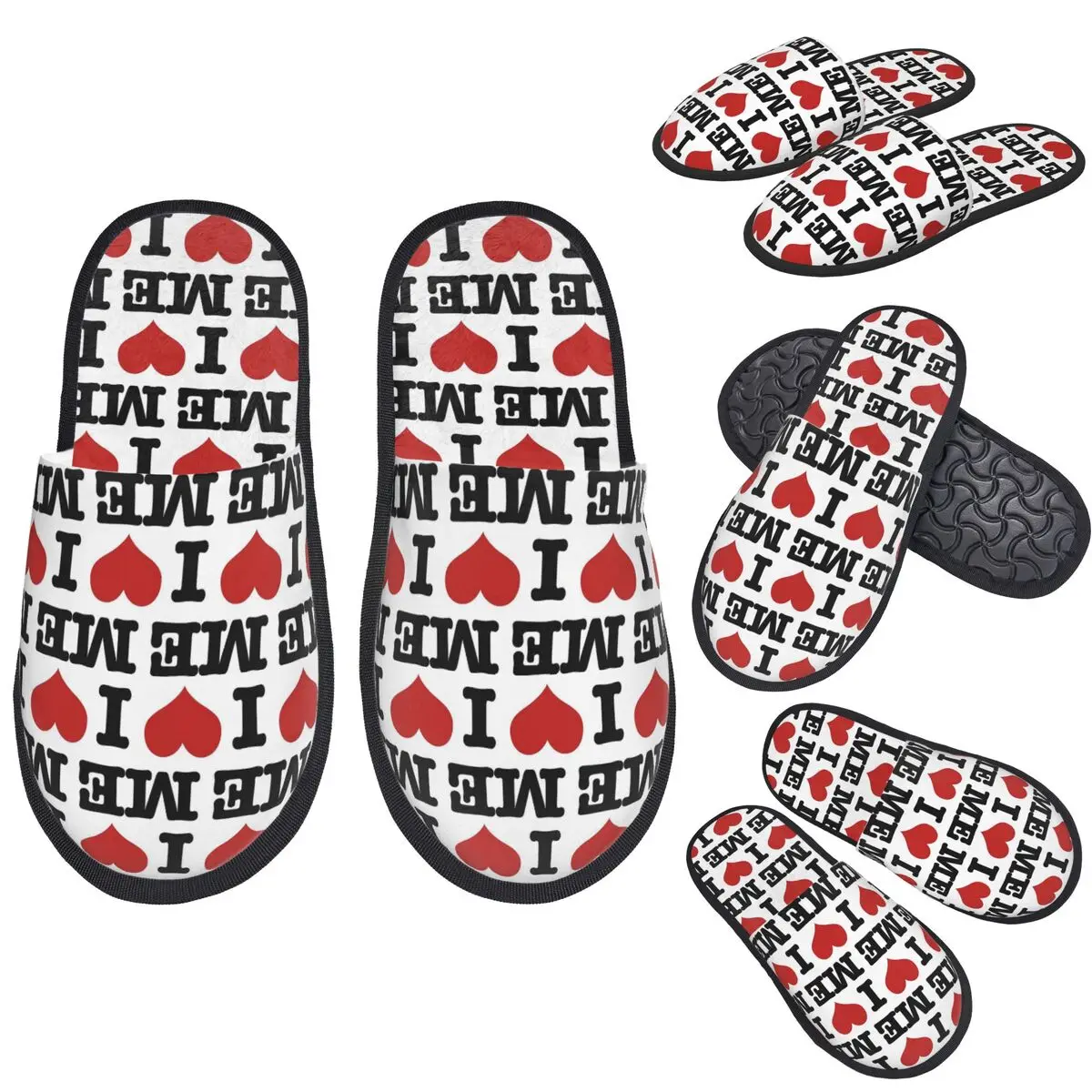 

Custom I Love Me Slippers Memory Foam Warm Soft Women House Slipper Bedroom Cozy Shoes