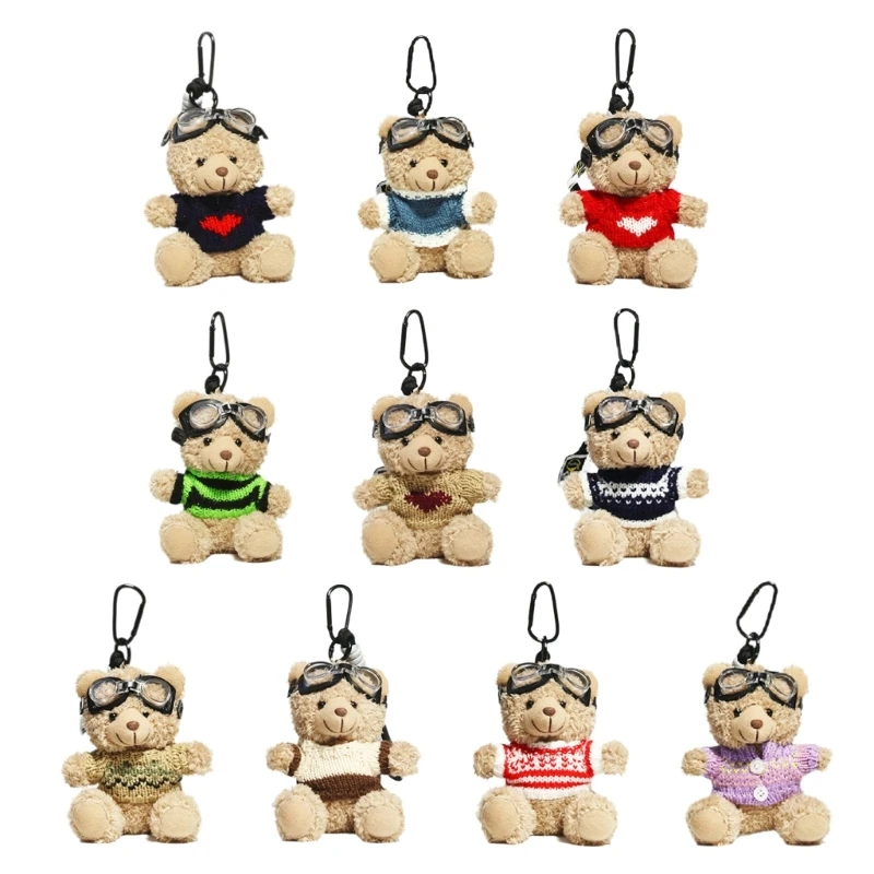 

Lovely Bear Keychain Pendant for Bag and Key Plush Keyring Phone Charm Animal Decoration Dropship