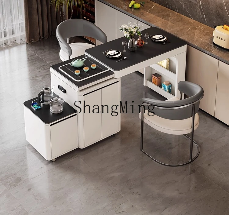 

SM rotatable retractable mobile tea table small apartment balcony tea table and chair combination modern and simple