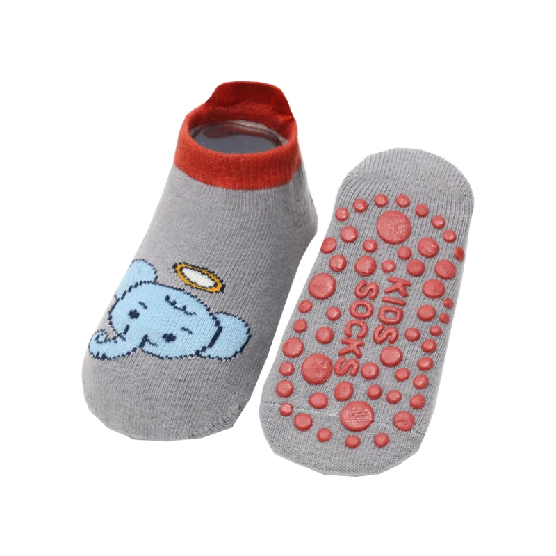 Cartoon Animal Four Seasons Anti-slip Kids Baby Tube Socks Cotton Newborns Boys Girls Learning Walking Non Slip Stocking