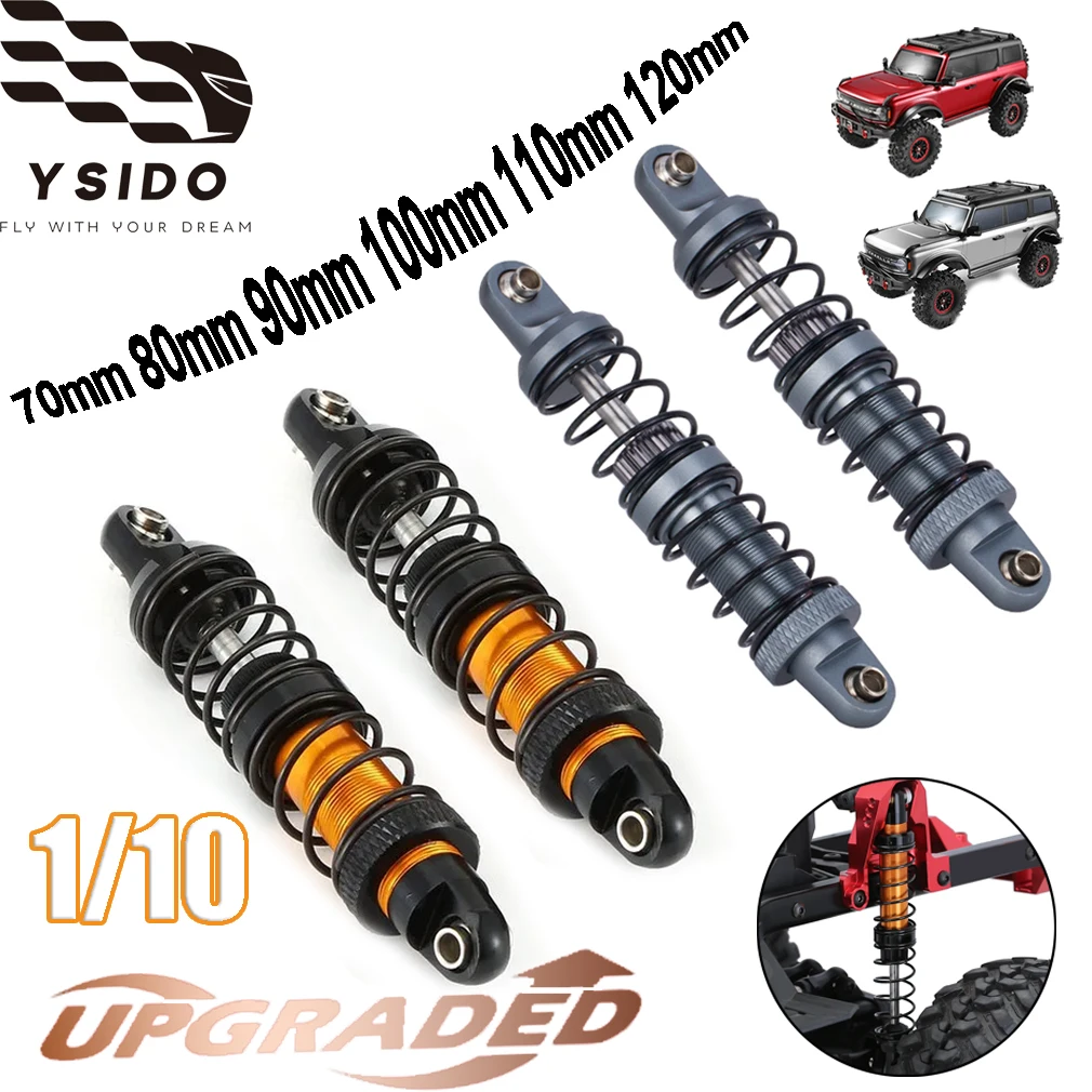 

4PCS 70mm 80mm 90mm 100mm 110mm 120mm Adjustable Shock Absorber Oil Damper For 1/10 RC Crawler Car TRX4 Axial SCX10 AXI03007 D90