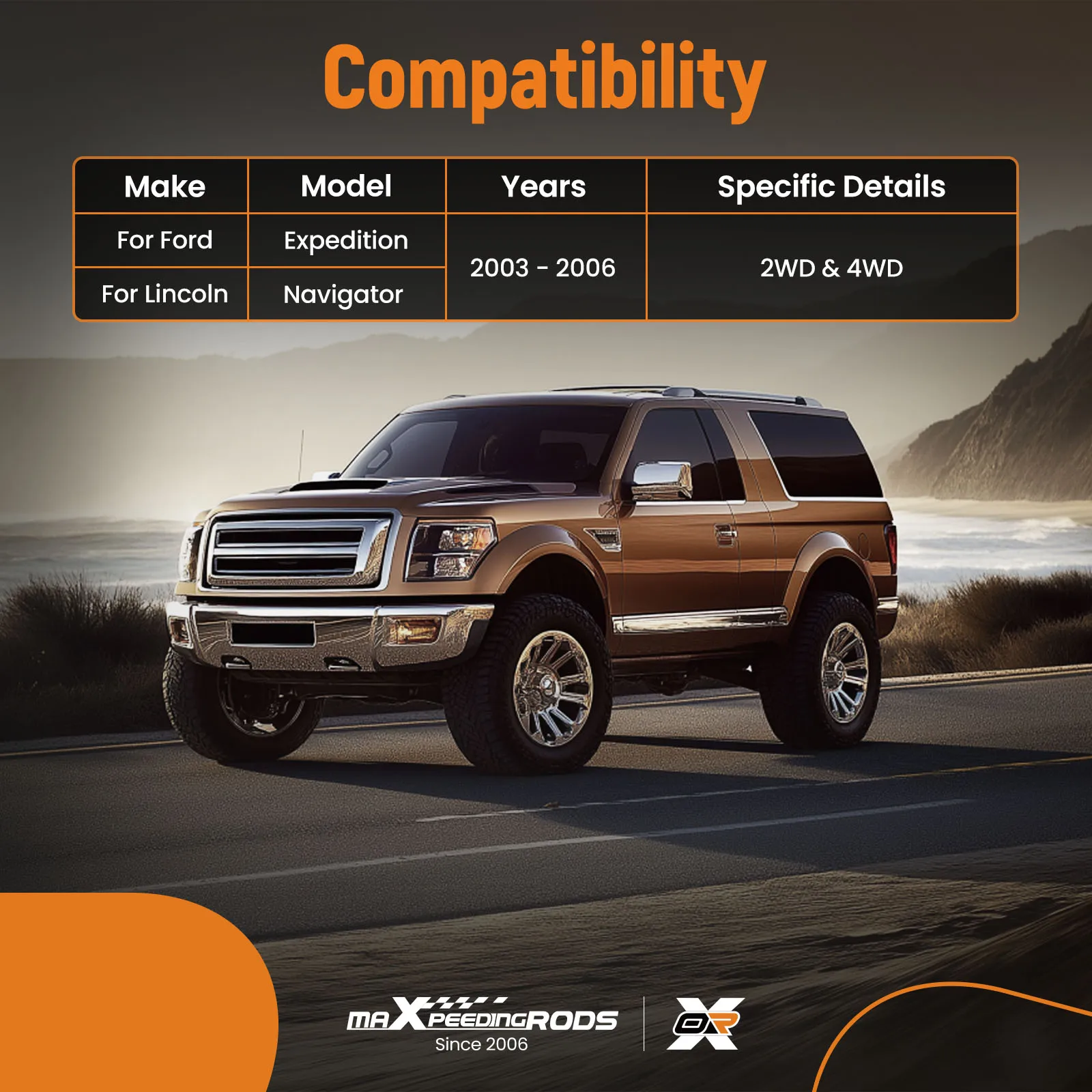 

Передние нижние рычаги подвески для Ford Expedition и Lincoln Navigator 2003-2006 годов, K80710