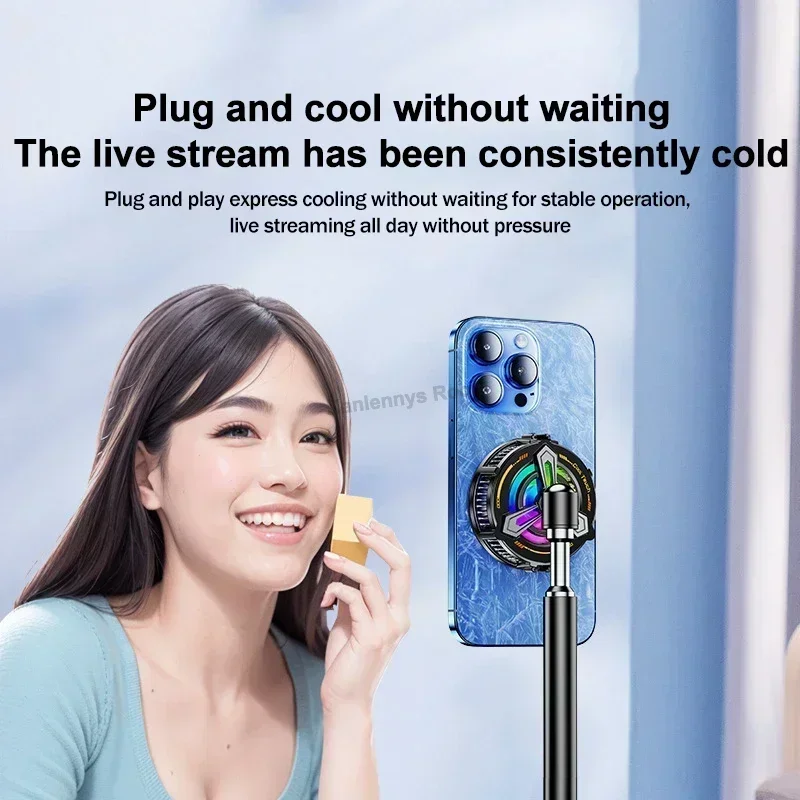 X120 الهاتف الخليوي المغناطيسي الخلفي كليب 2in1 أشباه الموصلات تجميد التبريد المبرد ل IOS أندرويد البث المباشر PUBG لعبة برودة