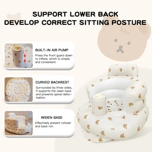 نفخ أريكة الطفل للأطفال مشرق الرضع المحمولة تهب كراسي الحمام متعددة الوظائف PVC مقعد ممارسة مقعد الجلوس حمام أفضل 8 مبيعات نفخة غرفة الطفل - رقم 4