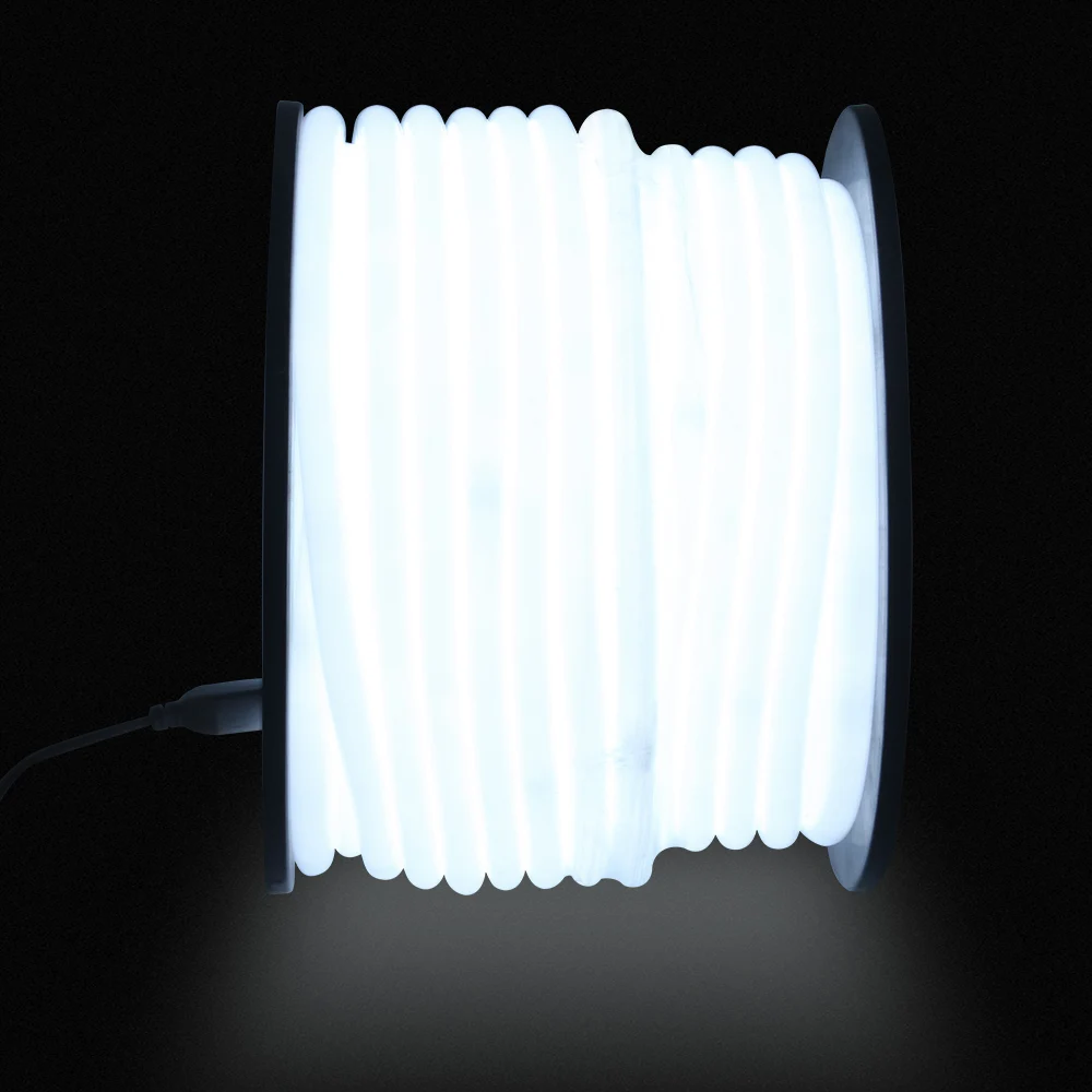 Anti-UV 2835 Waterproof 230V Golden Flexible LED Neon Strip Rope Light waterproof