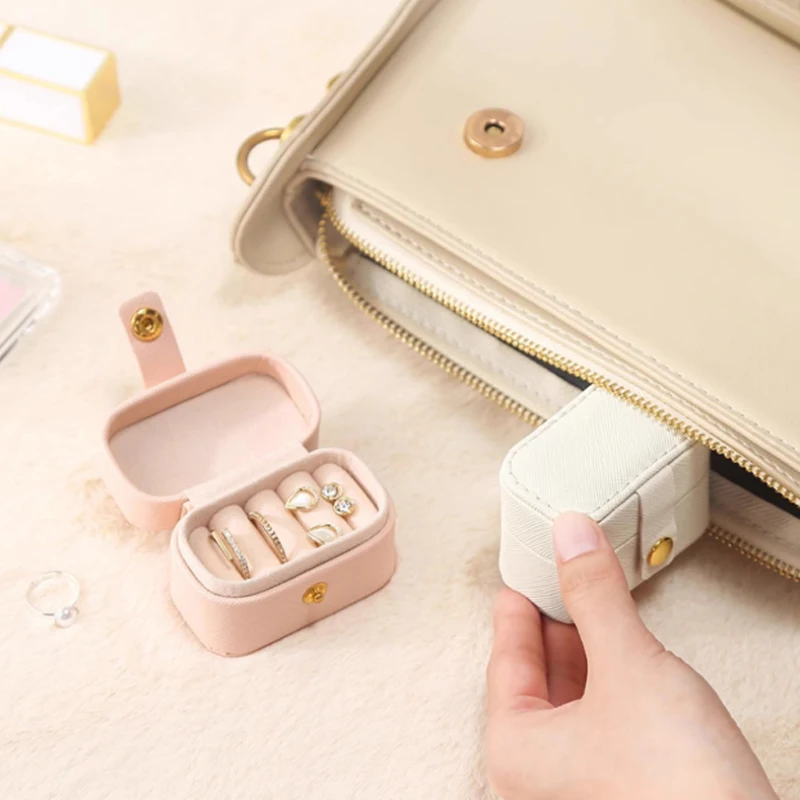 

Портативная шкатулка для драгоценностей, органайзер для ювелирных изделий, дисплей, дорожный футляр для ювелирных изделий, водонепроницаемый подарок на день Святого Валентина, дисплей для хранения двойных колец