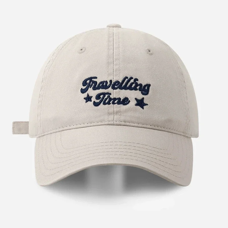 1 unisex all season fashionable pure cotton retro letter travelling baseball cap