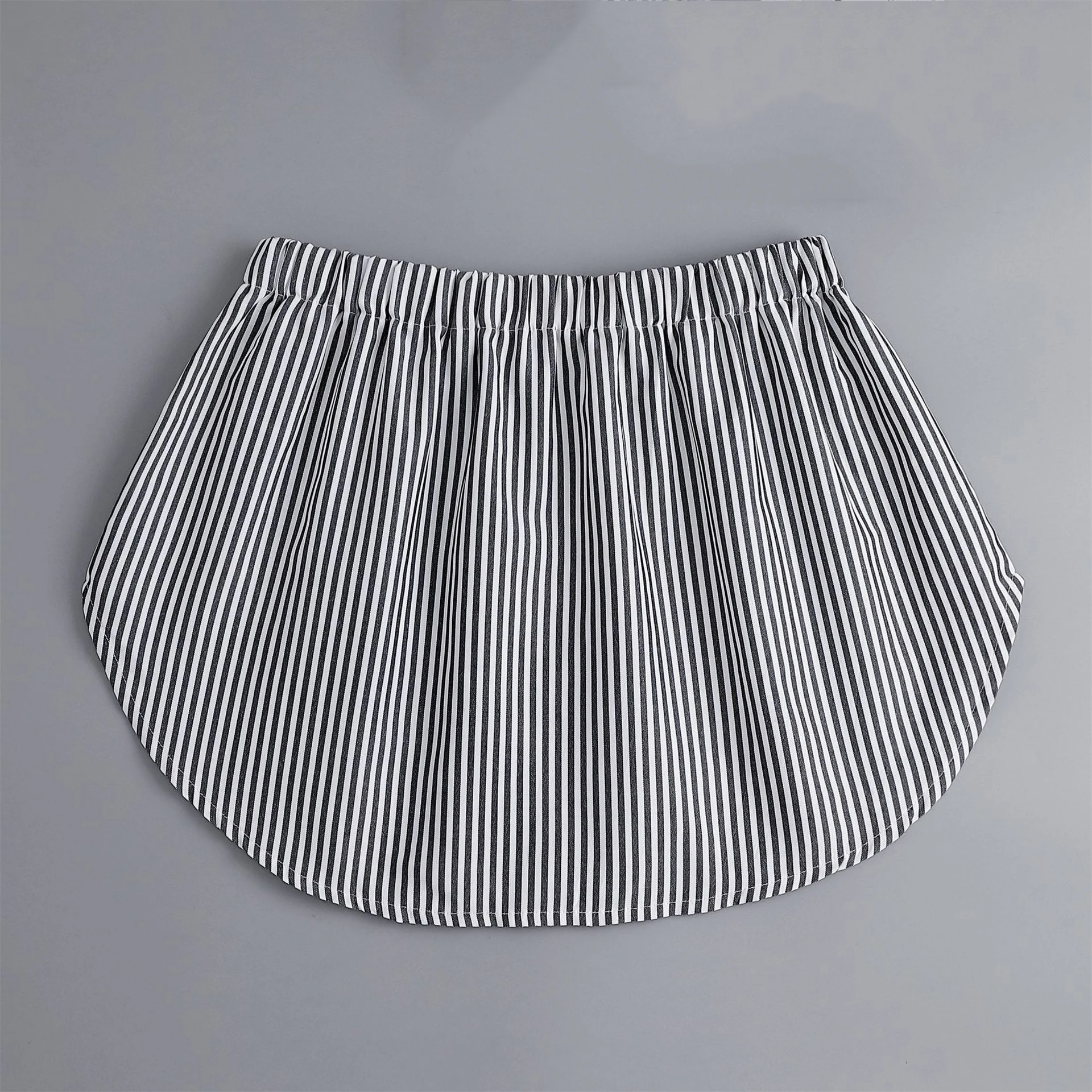 Women Detachable Underskirt Layering Irregular Fake Top Blouse Tail Hem Elastic Waist Mini Skirt Girls Fake Shirt Extender Skirt