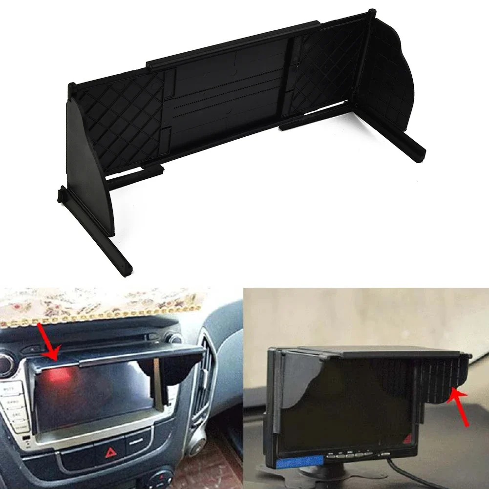 

Vehicle Black ABS Sunshade Visor For 8-Inch GPS Sunshade Visor Lens Hood Anti-Glare Car Navigator Cover Interior Part Sun Visors