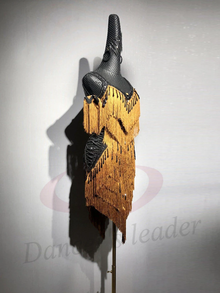 

Платье для латинских танцев для взрослых и детей AB Stone, высококачественная многослойная одежда с кисточками и цветочным принтом на заказ, женская одежда ChaCha Tango