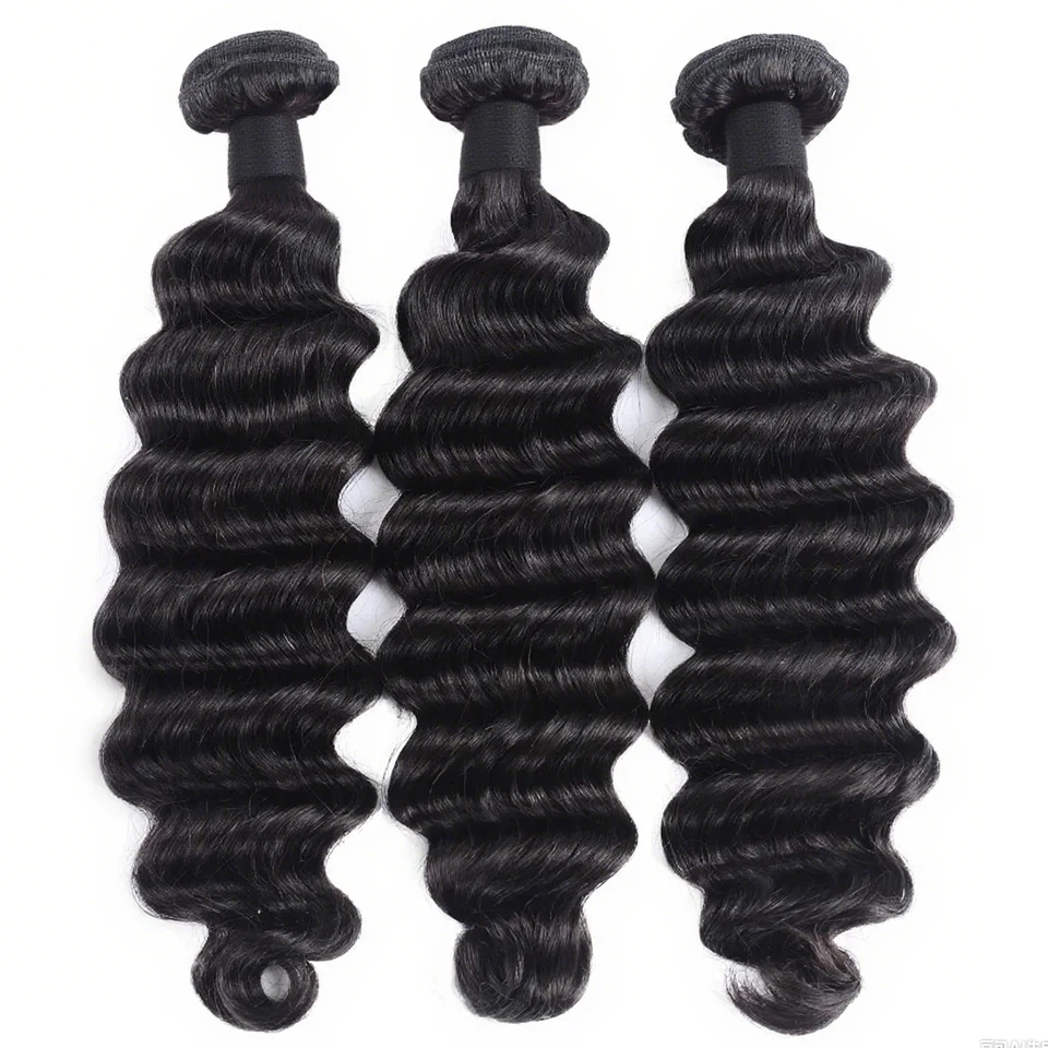 

Наборы бразильских волос для наращивания Loose Deep Wave, 2/3/4 шт., натуральный цвет, 8-30 дюймов, 100% человеческие волосы, двойная трессировка