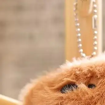 Lindo cachorro muñeco de peluche llavero de dibujos animados pequeño perro muñecos de peluche llavero bolsa colgante decoración llavero regalos