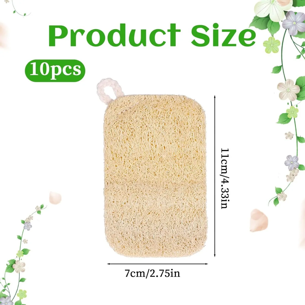 10 PCS Natural Sponges Loofah Dish Sponge Compostable Natural Loofah Sponges Uses For Kitchen