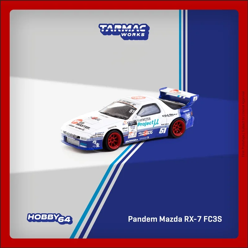 Tarmac Works 1:64 Pandem  RX-7 FC3S Drift Diecast Model Car