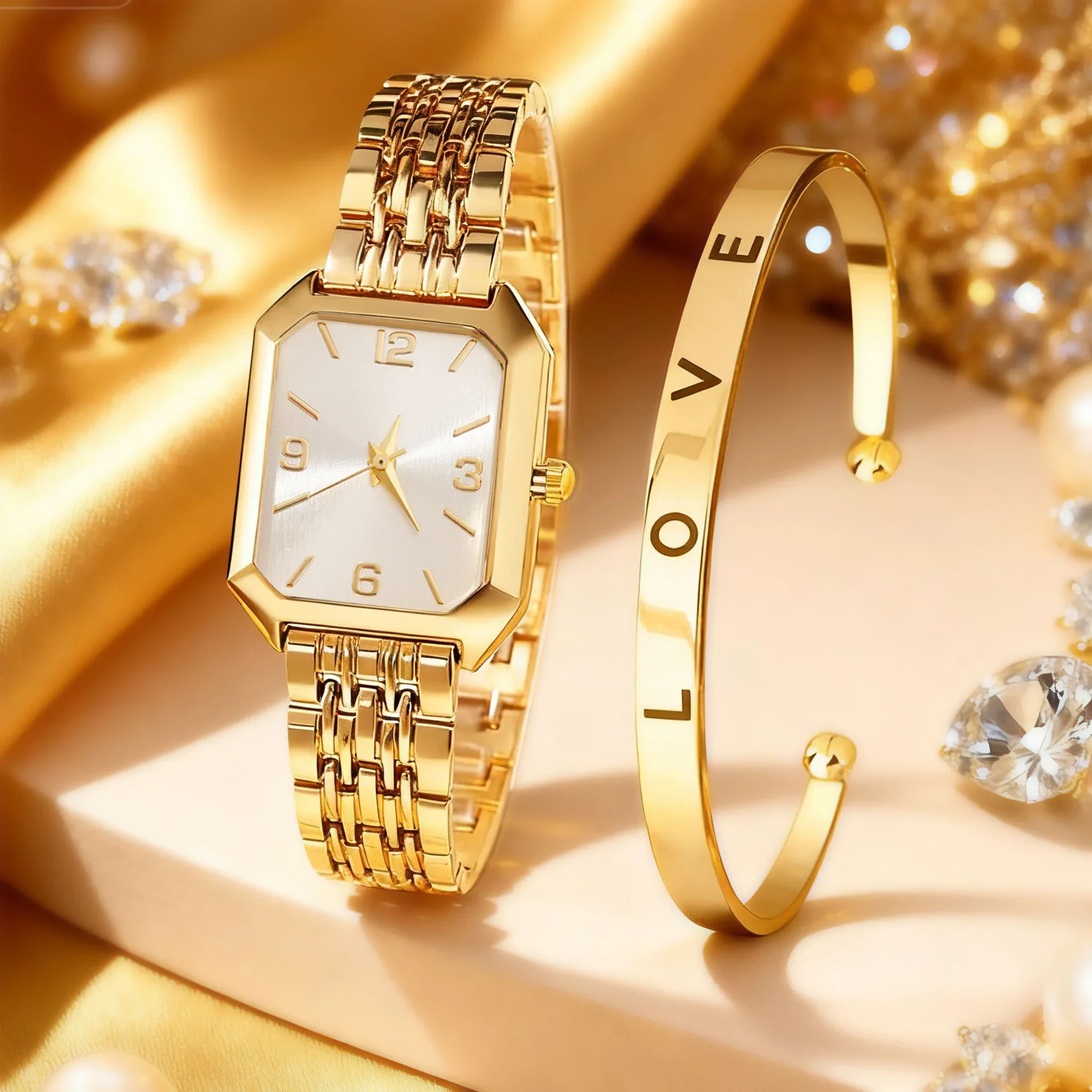 2-Piece Quartz Watch & Accessory Bundle | Perfect Versatile Gift for Daily Wear