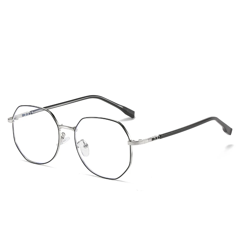 GSBJXZ 0 -0.5 -0.75 bis -6.0 Frauen Männer Student Anti Blue Roys Polygon Brille für die kurzsichtige uv400 Myopie Brille 3