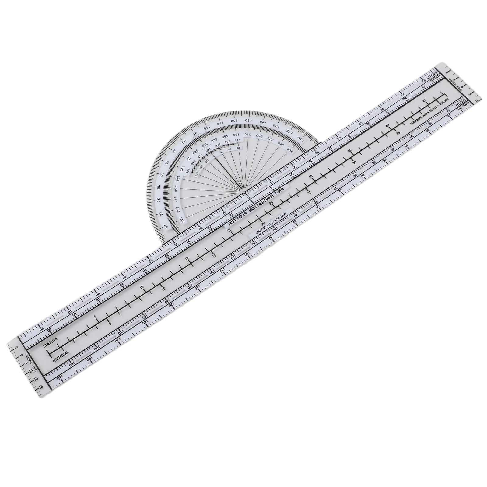 Flight Planning Aviation Plotter Flight Planning Ruler Flight Instructor Teaching Aid Double-sided Design Easy To Read